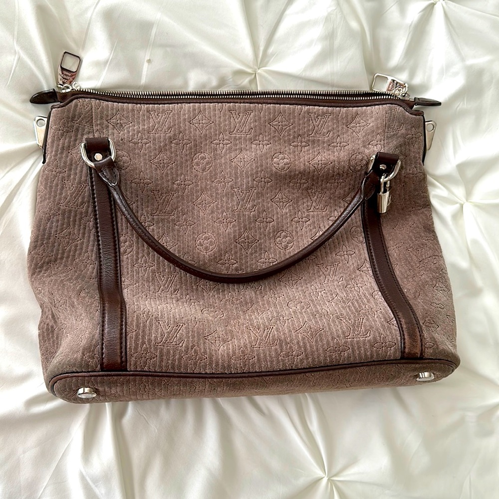 Louis Vuitton suede purse
